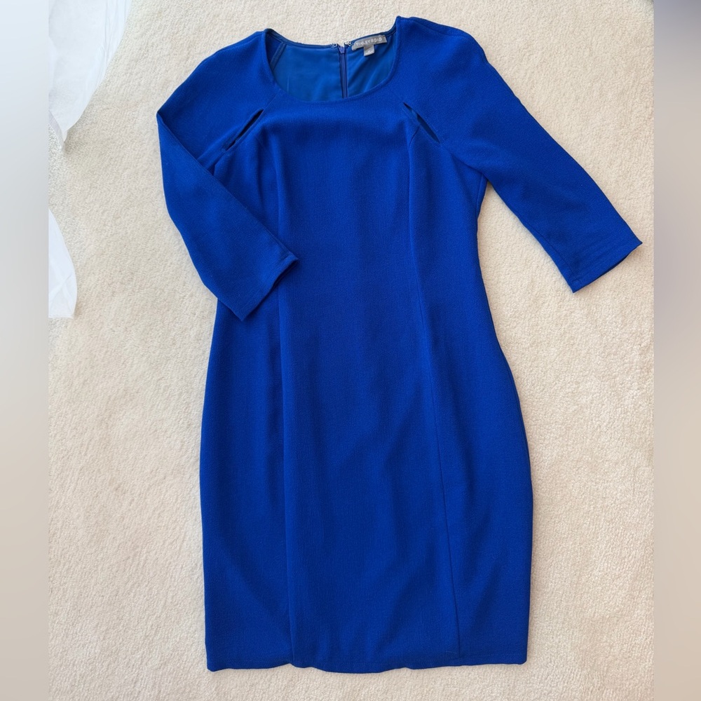 Tinley Road Royal Blue Long Sleeve Cut Out Dress